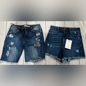 Women's Distressed Denim Jean Shorts